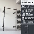 thumbnail image 2 of Synergee 2200 Série Support Mural 79 Pouces par 24” pour Squats avec Bonnets en J et Barre de Traction Réglable. Support d'Exercice avec Capacité de 750 Lb. Cage Motorisée., 2 of 6
