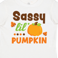 thumbnail image 4 of Inktastic Thanksgiving Sassy Lil Pumpkin with Fall Leaves Girls Toddler T-Shirt, 4 of 5