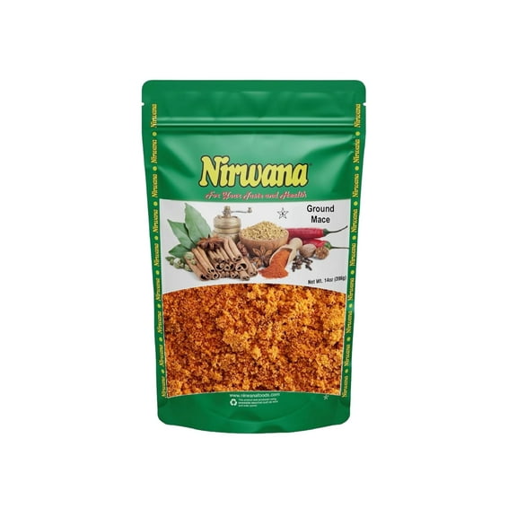 Ground Mace – Warm & Aromatic Spice for Baking, Cooking & Seasoning – Perfect for Savory and Sweet Dishes 14 oz Pouch