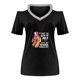 thumbnail image 4 of Blusas de Manga Corta para las Mujeres Impresión Casual de la Parte Superior Del Hombro, Camiseta de Verano con Cuello en V para Diario, Fiesta Y Vacaciones, 4 of 4