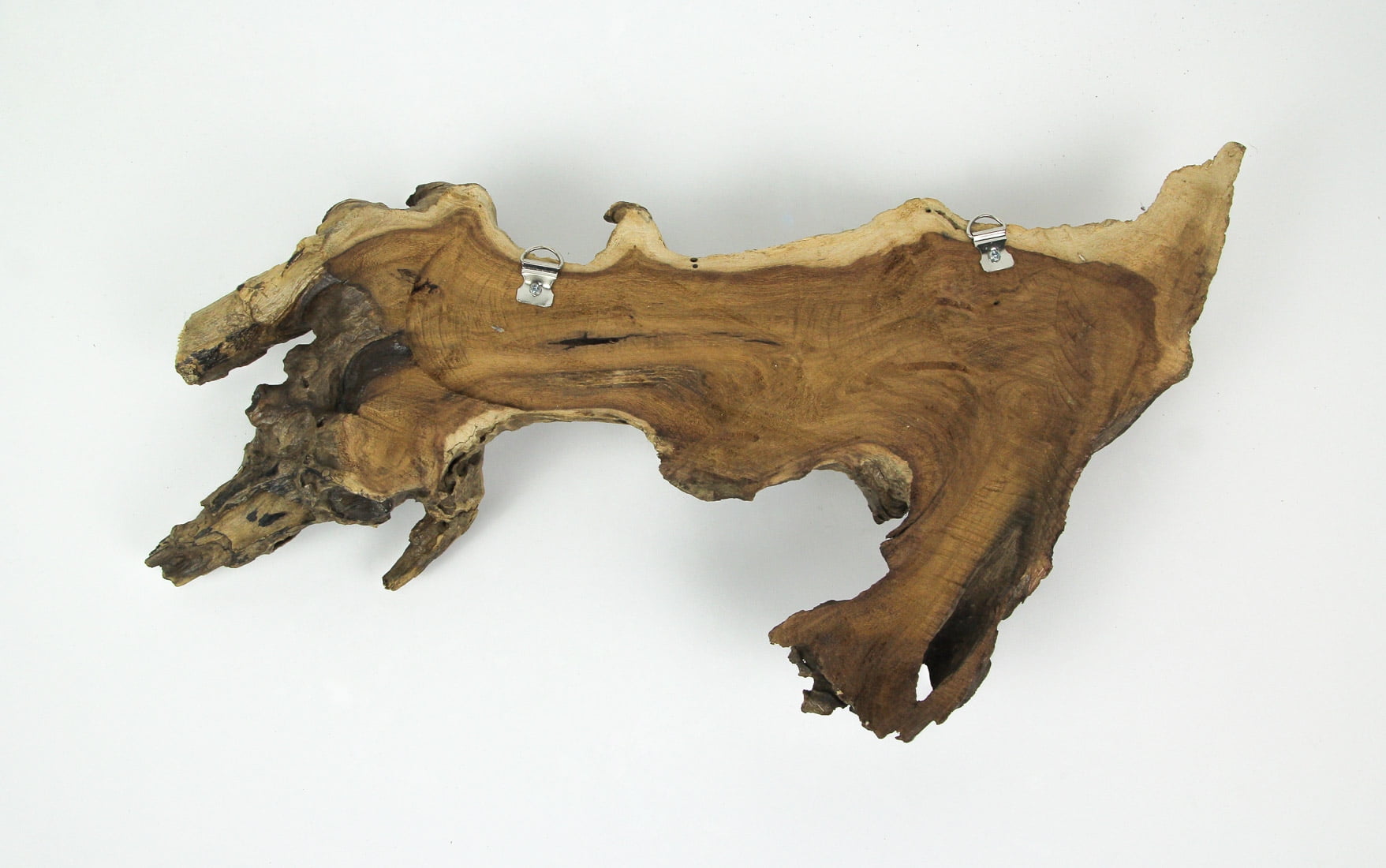 Contrast Carved Wood Humpback Whale Trio on Driftwood Base Wall Hanging