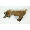 thumbnail image 3 of Contrast Carved Wood Humpback Whale Trio on Driftwood Base Wall Hanging, 3 of 3
