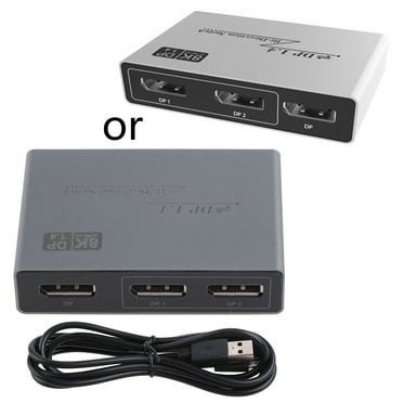 2X1 HDMI-Compatible DP1.4 Switcher Bi-Directional Switch 8K 4K 144Hz 1 in 2 Out/2 in 1 Out High Speed Splitter Converter