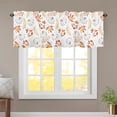 thumbnail image 3 of Fall Autumn White Pumpkin Kitchen Curtains Valance for Windows Thanksgiving Decor Orange Leaves Harvest Curtain Farmhouse Rod Pocket Window Treatment for Bathroom living Room Decorations 54x18inch, 3 of 6