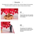 thumbnail image 2 of Milisten 1Pc Valentine's Day Cards -Up Greeting Card White Paper Romantic Blessing Message, 2 of 4
