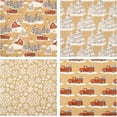 thumbnail image 4 of Christmas Wrapping Paper Roll Birthday Girl Boy Snowflake Snowman Red Truck Christmas Tree Wrap Paper for Holiday Party Celebration, 4 Rolls, 58"x23" Per Roll, 4 of 8