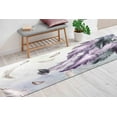 thumbnail image 4 of Luxury Rugs, Contemporary Rugs, Customs Rugs, Purple And Gray Feather Painting Rugs, Feather Rugs, Pattern Rug, Modern Rug, Small Rug, 2.6'x5' - 80x150 cm, 4 of 8