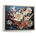 thumbnail image 2 of Designart "Asian Art Eternal flowers I" Asian Floater Framed Wall Art Print, 2 of 7
