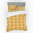 thumbnail image 1 of Fruit Duvet Cover Set, Pattern with Leaves Figs and Flowers, Bedding Set with Shams and Fitted Sheet, 3 Sizes, by Ambesonne, 1 of 3