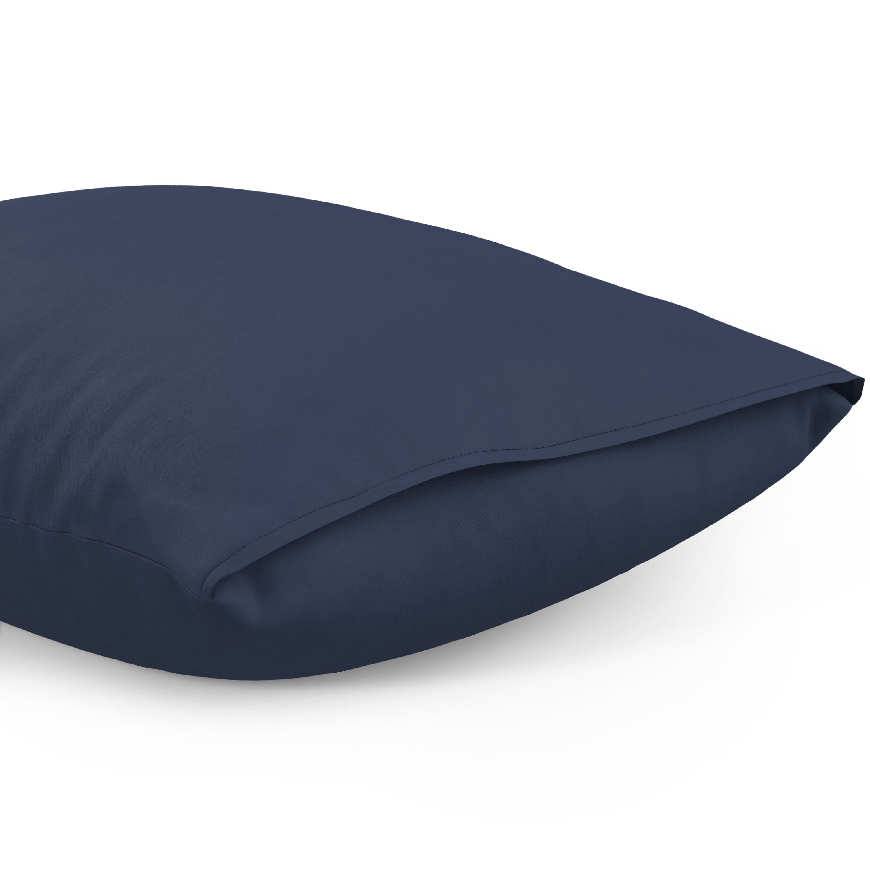 Mainstays Kids Microfiber Bed Sheet Set, Full, Dark Blue, 4 Pieces