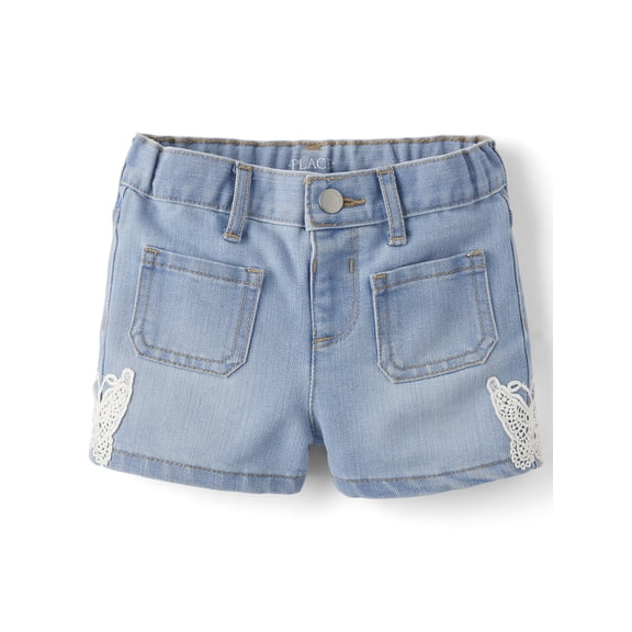 The Children's Place Baby & Toddler Girls Crochet Shortie Jean Short, Sizes 6M-5T