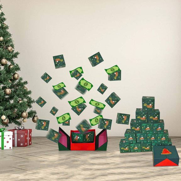 Stijggn 18pcs Gift Box Home Decor Up Cash Box with Bouncing Effect for Christmas, Birthday Gifts, Unique Exploding Box for Cash