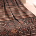thumbnail image 3 of Comfort Boho Sherpa Flannel Throw Blanket - 50x60in Blanket with Colorful Stripes Couch Blanke for Bed Couch Sofa Office Camping - Plush Throw Blankets, 3 of 5