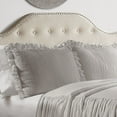 thumbnail image 4 of Lush Decor Ruffle Skirt Bedspread Gray 3Pc Set Queen, 4 of 7