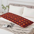 thumbnail image 6 of Orange Red Boho Body Pillow Cover 20 x 54 Inch Decorative Pillow Cover Vintage Geometric Ethnic Tribe Lumbar Pillowcase Seasonal Rectangle Cushion Case for Couch Sofa Bed Living Room, 6 of 9
