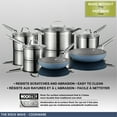 thumbnail image 2 of Starfrit The Rock Wave 10-Pc Non-Stick Cookware Set, Durable Stainless Steel, Oven Safe, PFOA Free, Easy to Clean, Includes 2 Non-stick Fry Pans (8" and 10"), 2 of 10