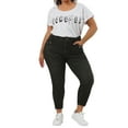 thumbnail image 2 of Agnes Orinda Women's Plus Size Mid Rise Stretchy Skinny Jeans Legging, 2 of 6
