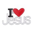 thumbnail image 1 of Broche con forma de corazón inspirador, aleación «I Love Jesus», 4,2 x 2,4 cm, 1 of 2