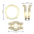 thumbnail image 6 of CARATS FOR YOU 0.45 Cttw White Natural Diamond Milgrain Edge Curved Wedding Bands for Women Ring Enhancer Guard for Engagement Rings In 10K Yellow Gold (Color : I-J, Clarity : I2-I3), Ring Size-11.5, 6 of 7