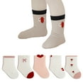 thumbnail image 5 of AJZIOJIRO 5 Pairs Baby Girls Knee High Long Socks for 0-8T Toddler Cartoon Cotton Socks Infant Boys Autumn Thigh High Socks, 5 of 9