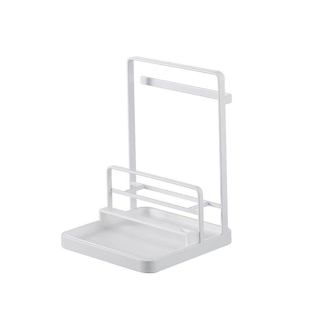 Advancent Estante de secado de cocina con escurridor de plástico, estante de almacenamiento de utensilios de cocina de hierro, organizador de encimera Organizadores de utensilios de cocina Blanco