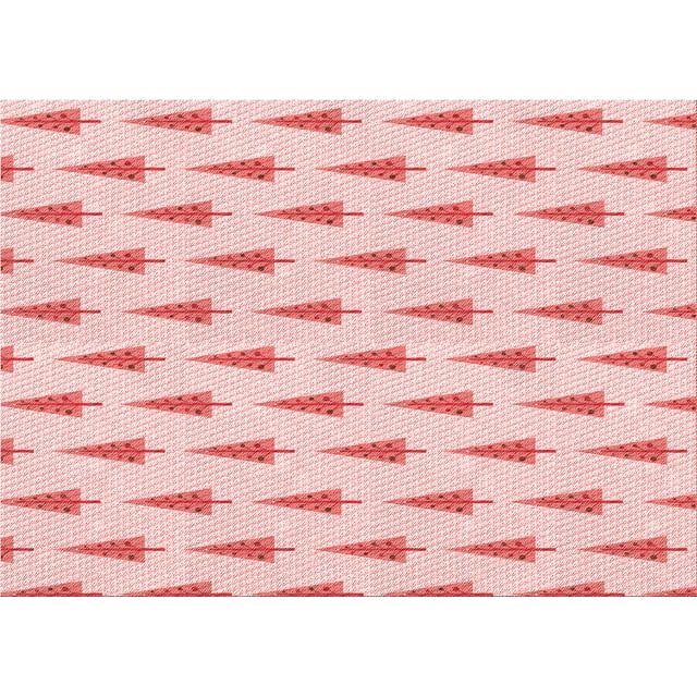 Ahgly Tapis Rectangulaire Lavable en Machine Intérieur Transitionnel Rose Clair, 2 Pieds x 4 Pieds