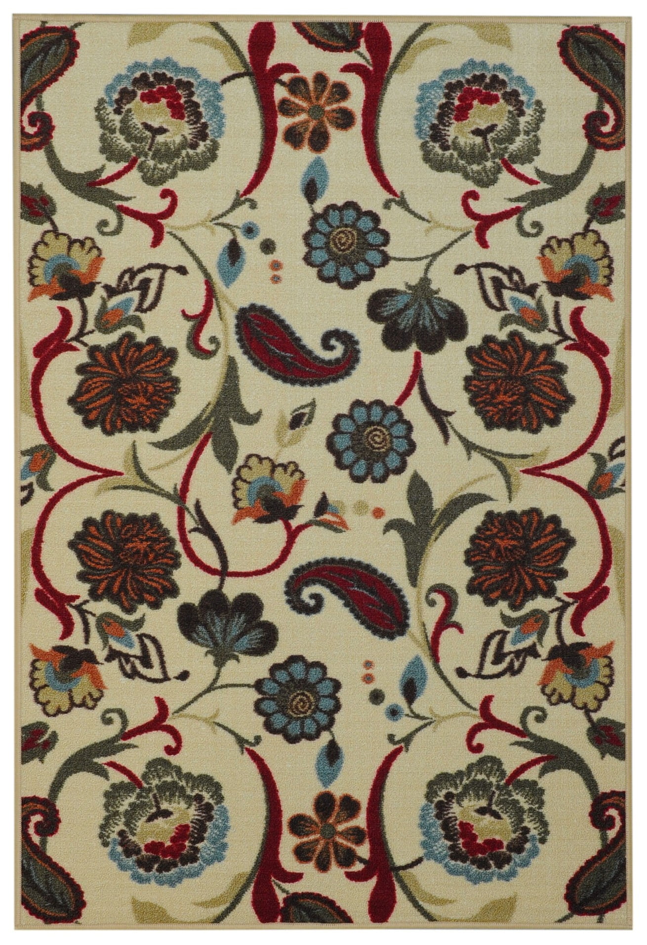 Maxy Home Hamam Collection HA-5022 (Non-Skid) Rubber Back Doormat 18-inch-by-31-inch 1'x2' by Rugnur