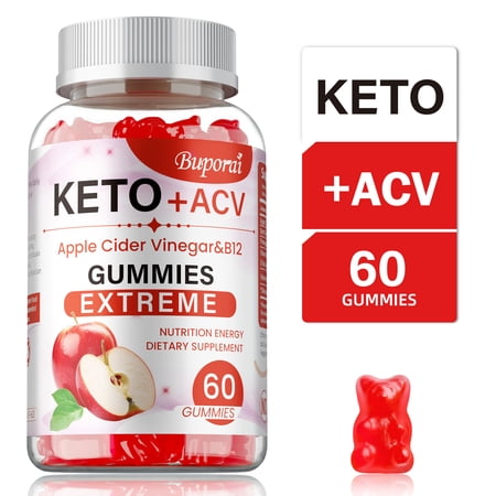 Keto + ACV Gummies - for Bloating, Digestion & Metabolism, Promote Weight Management - 60 Count