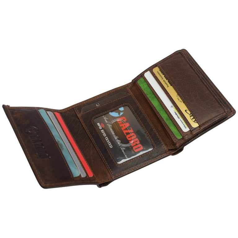 The Credit Card Wallet with ID Window Vintage Brown