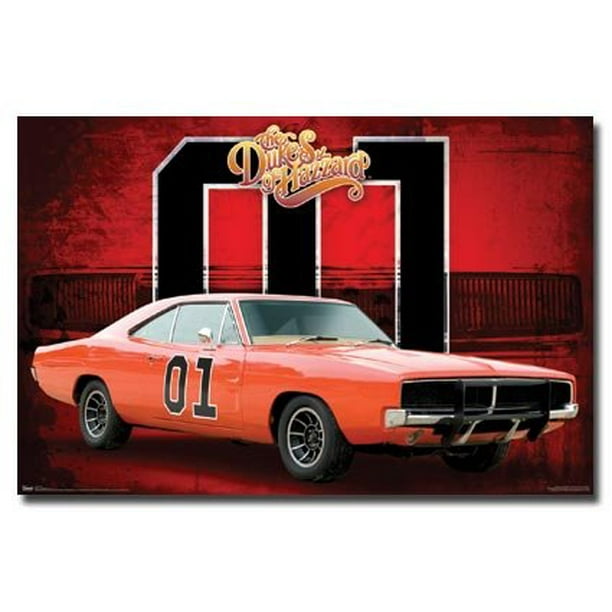 The Dukes Of Hazzard Poster General Lee - Car 01 New 24x36 