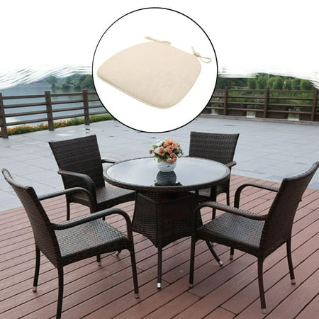 

Chair Cushion with Ties for Dining Chairs [16.93x16.14x13.78Inches] Non Seat Cushion And Chair Pad with Machine Washable Cover Beige