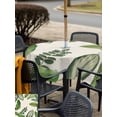 thumbnail image 5 of Outdoor Tablecloth with Umbrella Hole for Patio/Picnic/Party/Camping, Green Leaves Waterproof Table Cloth Square Cover Washable, Tropical Summer Botanical Watercolor Elegant Rustic (54"x 54"), 5 of 8