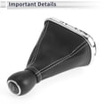 thumbnail image 4 of Pomo de Cambio Manual de 5 Velocidades Único Bargains con Cubierta para Chevrolet Cruze 2010-2015, Plástico Cuero Sintético, Palanca de Cambios Automotriz, Negro Blanco, 4 of 7