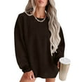 thumbnail image 2 of hxobax Oversized Corduroy Pullover Sweatshirts for Women Fall Trendy Long Sleeve Drop Shoulder Shirt, 2 of 6