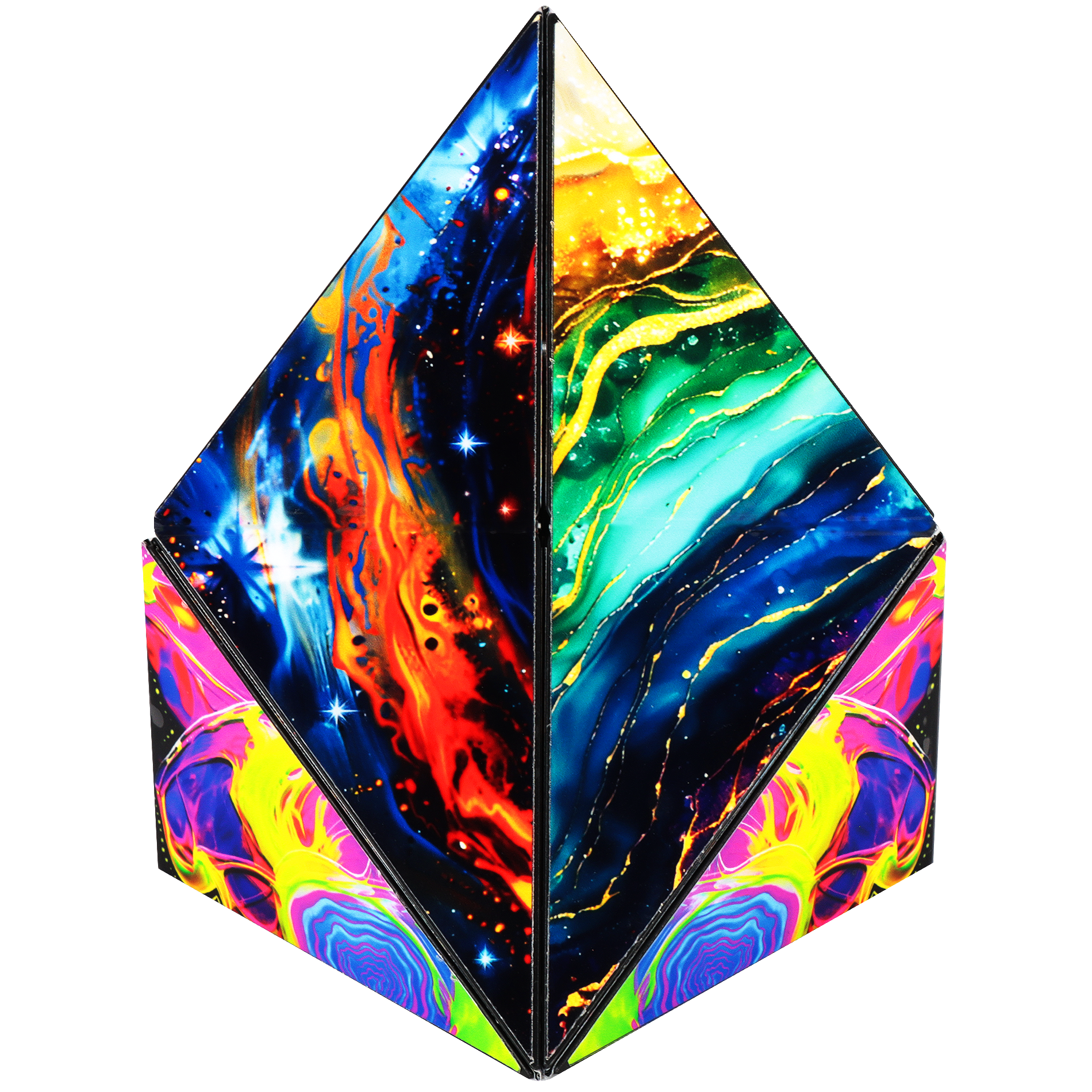 Shashibo² Shape Shifting magnetic puzzle or fidet cube transforms into over 70 shapes from Fun In Motion Toys.