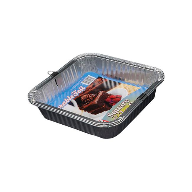 Home Plus 6392062 8 x 8 in. Durable Foil Square Cake Pan Silver pack