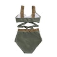 thumbnail image 6 of RUTAYY Women's Bikini Sets 2 Piece Swimwear Crisscross Tankini Tops with High Waisted Bottoms Fashion Beach Swimsuit, 6 of 7
