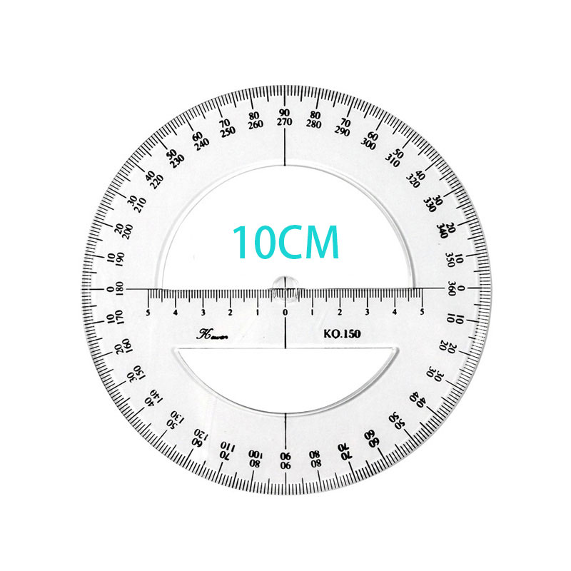BE-TOOL 360 Degree Protractor Ruler Circle Measuring Tool for Drawing Measure Engineering Plastic - image 2 of 6