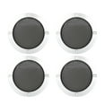 thumbnail image 1 of Unique Bargains 4pcs 4' Glossy Audio Speaker Cover Mesh Subwoofer Circle Grille Protector Silver Tone for Car, 1 of 4