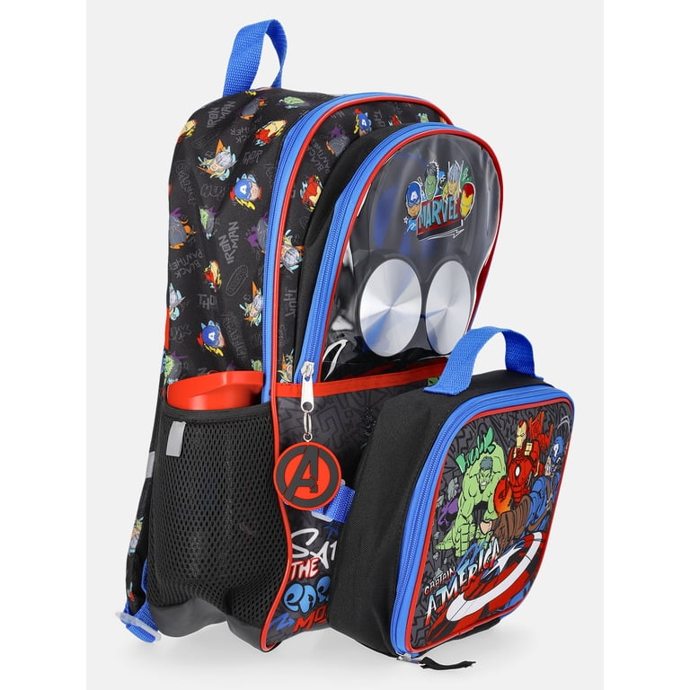 Marvel Black Backpack Set with Lunch Kit, Headphones & Bottle photo 3