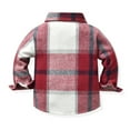 thumbnail image 6 of Kiijoy Boys Plaid Jacket Shirt Casual Long Sleeve Button Down Shirt, Sizes 0-6M, 6 of 8