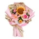 thumbnail image 2 of Ramo de la flor de la flor de crochet regalo de la madre del día de la hija de la hija de la decoración del hogar artificial para la flor de la vierna Tulipán rosa, 2 of 8