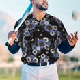 thumbnail image 5 of KLL Sunflowers for Men's Baseball Shirts,Short Sleeve Casual Shirts Button Down Shirt for Men Beach Summer Wedding Shirt-4X-Large, 5 of 7