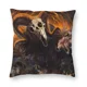 thumbnail image 1 of Funda de cojín con estampado de esqueleto de diablo, cabra, Satán, para decoración del hogar, sala de estar, sofá, coche, 1 of 5