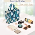 thumbnail image 5 of FORMRS Womens Corduroy Tote Bag Crossbody Shoulder Handbag with Pocket, Blue White Geometric Patterns, 5 of 7