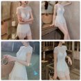thumbnail image 2 of Eigraketly Traje de baño de capas de verano para mujer, traje de baño de encaje de poliéster, vestido de baño plisado para mujer, ropa de playa Traje de baño L Eigraketly OD021061-02, 2 of 6