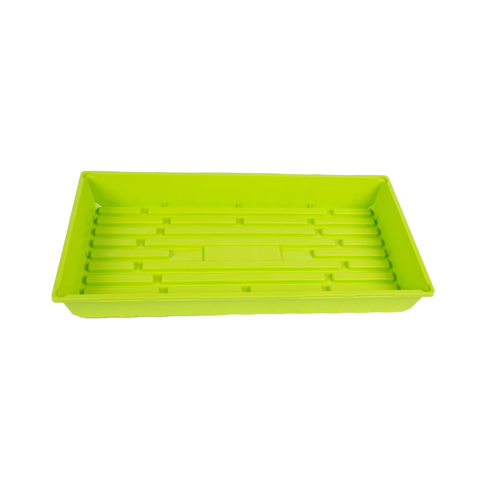 SUNPACK 10” x 20” Mega Plastic Seed Starting Tray, Lime Green, 2.5” - No Drainage Holes, Ideal for Greenhouses or Indoor Gardening - Made of Thick, Strong Plastic