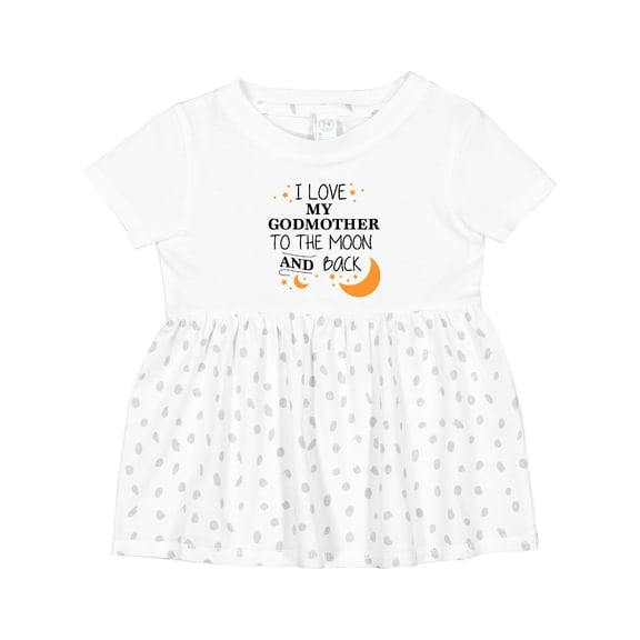 Inktastic I Love My Godmother to the Moon and Back Girls Baby Dress