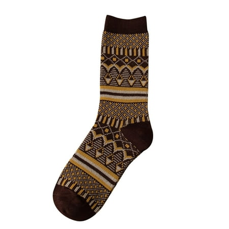

Socks for Women Women Multicolor Retro Ethnic Style Casual Pattern Socks Grip Socks