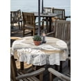 thumbnail image 2 of Outdoor Tablecloth with Umbrella Hole for Patio/Picnic/Party/Camping, Beige Grey Coastal Waterproof Table Cloth Round Cover Washable, Nautical Beach Starfish Coral Shell Modern (Dia 54"), 2 of 9
